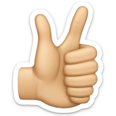 thumbs up emoij extra long thumb sticker