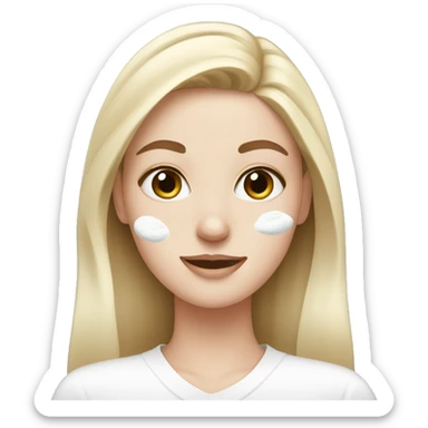 White Girl doing skincare sticker