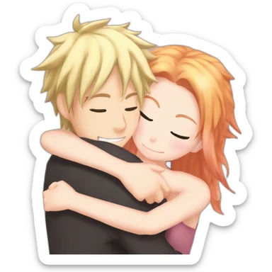 natsu hug lucy sticker