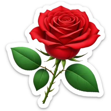 Una rosa roja caminando sticker