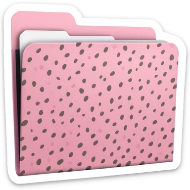 Light pink cheetah print file folder sticker