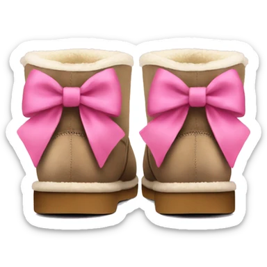 ugg slippers with pink bows sticker