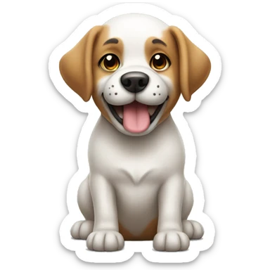 Dog wishing you good luck sticker