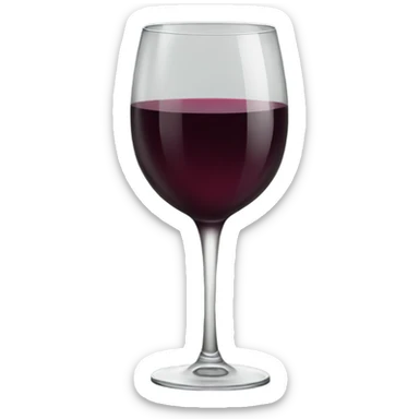 Wine glass sticker