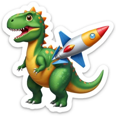 Dinosaurs with Rockets sticker