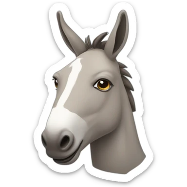 Un súper burro con poderes sticker