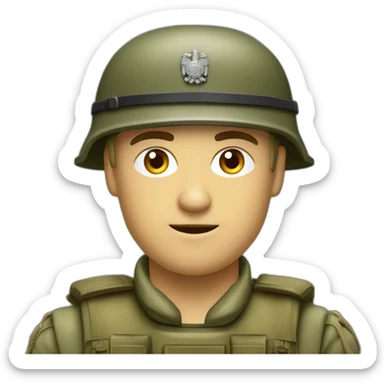 Soldat allemand blanc eeconde guerre mondiale sticker