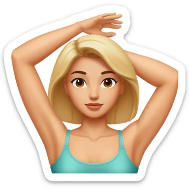 Female Armpit waxing sticker