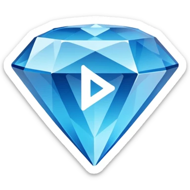diamond video play button sticker