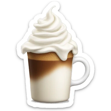 Coffee with whipped cream sticker