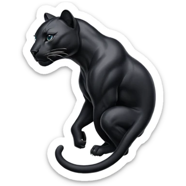 Black Panther puma logo sticker