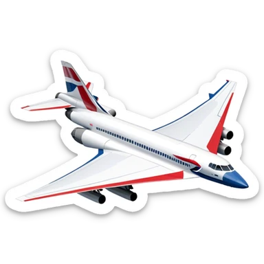 Concorde - British Airways (Model Year: 2020) (Iconic colour: White with blue and red) sticker