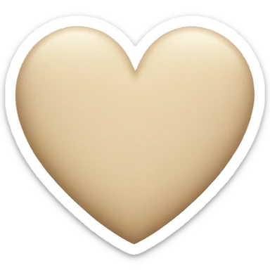 Beige Heart  sticker