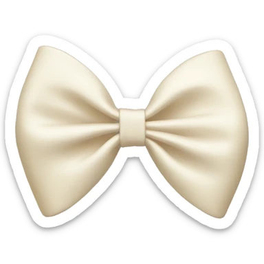 Cream hair bow  sticker