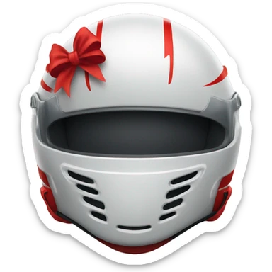 F1 helmet red with a bow sticker
