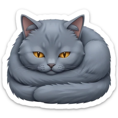 Russian blue cat sleeping  sticker