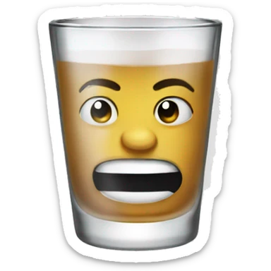 Shot glass sticker