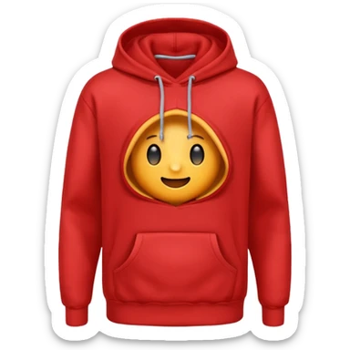 hoodie red simple sticker