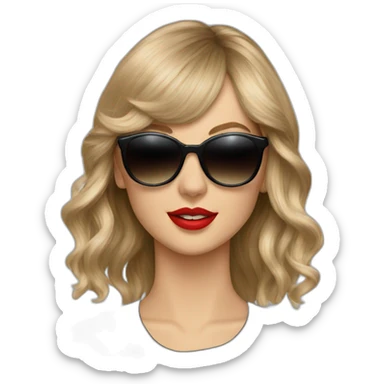 taylor swift wearing sunglasses sticker