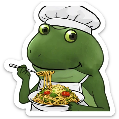 Noodle eating spaghetti  sticker