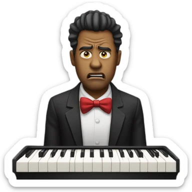 angry pianist sticker