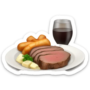 Roast beef dinner sticker