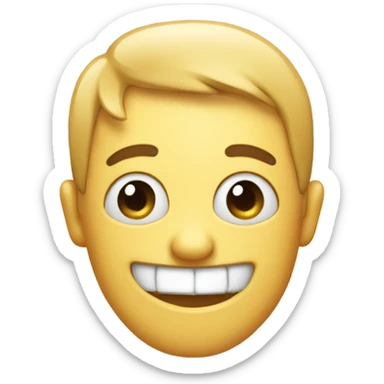 emoji winking and tapping their head sticker