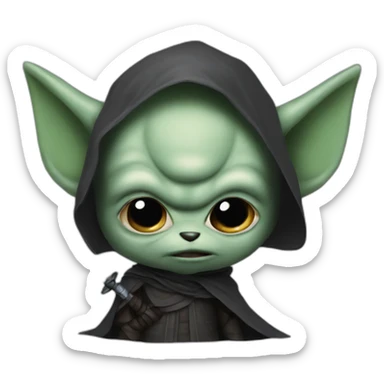 Grogu as a Sith sticker