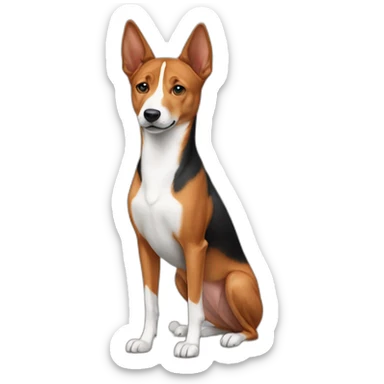 dog basenji full-height sticker