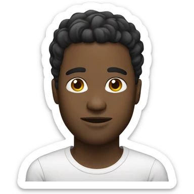 Black guy with low taper fade sticker