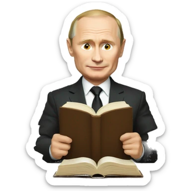 putin read book sticker
