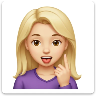 Chica mordiendose el dedo y guiña un ojo sticker