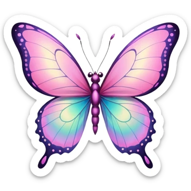 Pink Fairy Garden Butterfly sticker