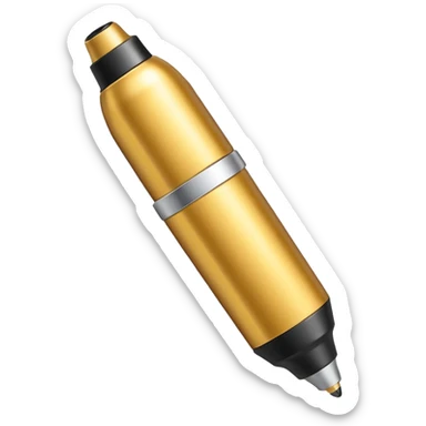 golden permanent marker emoji, with a tip sticker