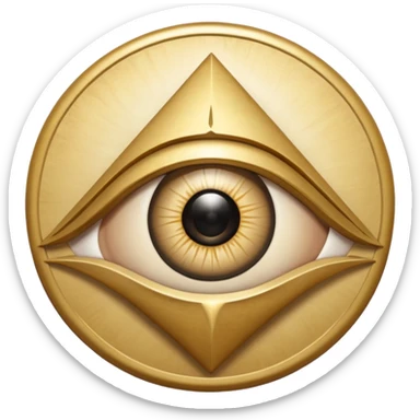 All seeing eye with hidden Templar cross in pupil sticker