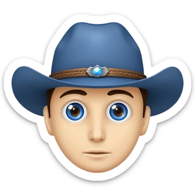 Eyes with cowboy hats sticker