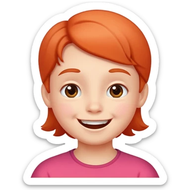 Happy child face sticker