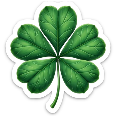 Trébol negro de cinco hojas  sticker