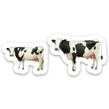 grass field with cows sticker