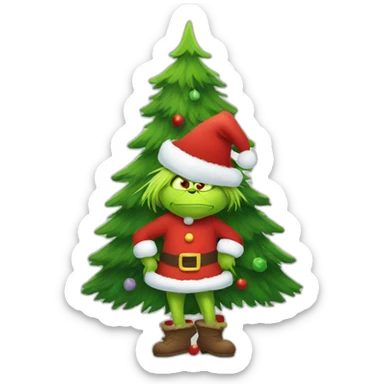 grinch-stealing-christmas-tree sticker