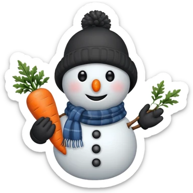snowman with outfits  sticker