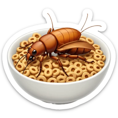 Roaches in the cereal  sticker