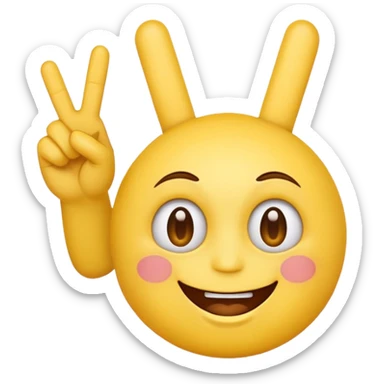 A normal emoji with 2 middle fingers sticker