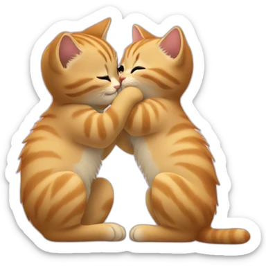 Kitten kiss sticker