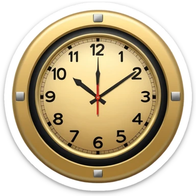 A clock emoji is drawn without any details that would suggest it's a clock. sticker