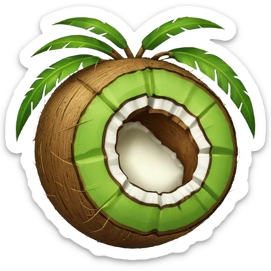 Green Coconut  sticker