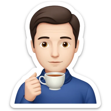 A british man with lots of tea sticker