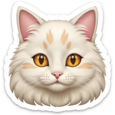 Shying cat and hands on head sticker