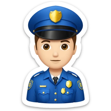 fancy police officer sticker