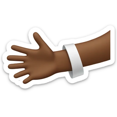 Brown hand giving white hand a high five sticker